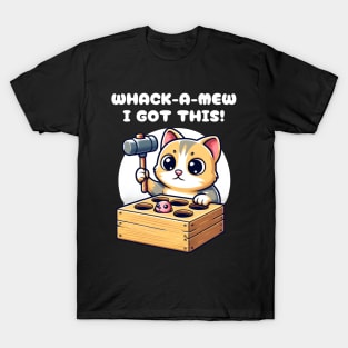 Classic Whack-A-Mew Kitten Toy Hammer Game Cute Cat Humor T-Shirt